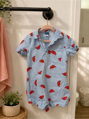 GAP Light Blue Watermelon Print Short Romper